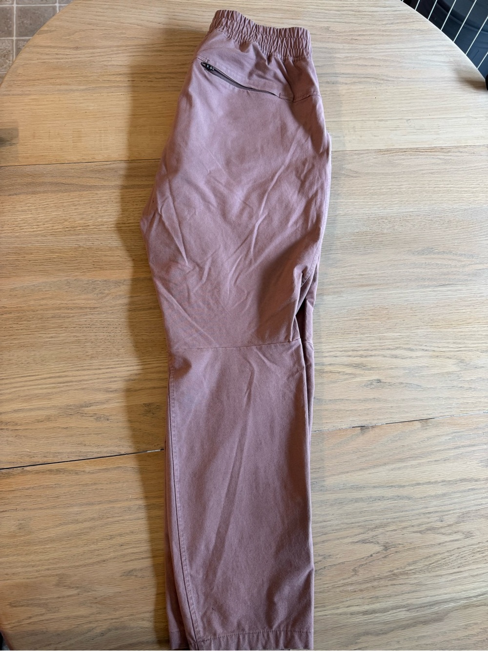 Light Red Cargo-Style Jogger Pants